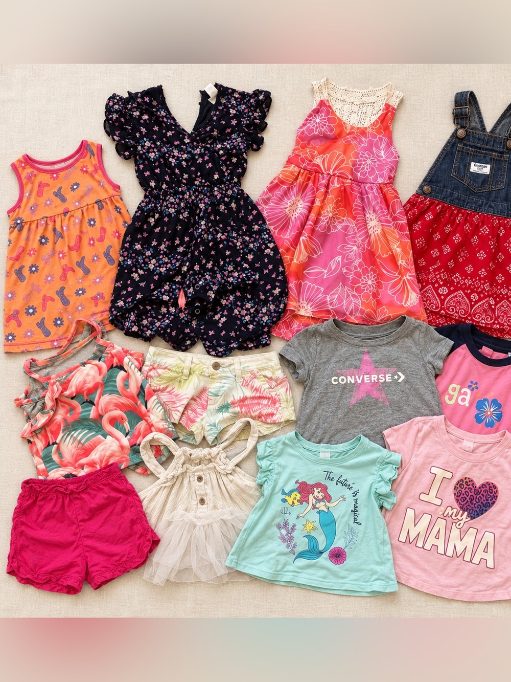 Toddler Girl 2T Summer Dress & Clothing Bundle Lot Osh Kosh Gap Disney and more